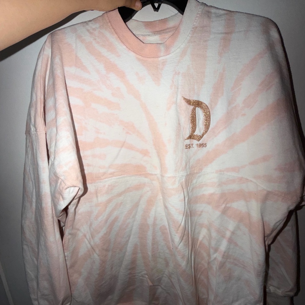 Pink and White Tie-Dye Sweatshirt